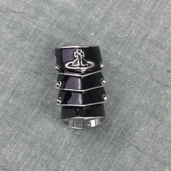 New Vivienne Westwood ARMOUR RING Black - Picture 5 of 6